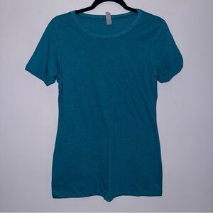 Next level apparel women’s size large teal blue short sleeve shirt